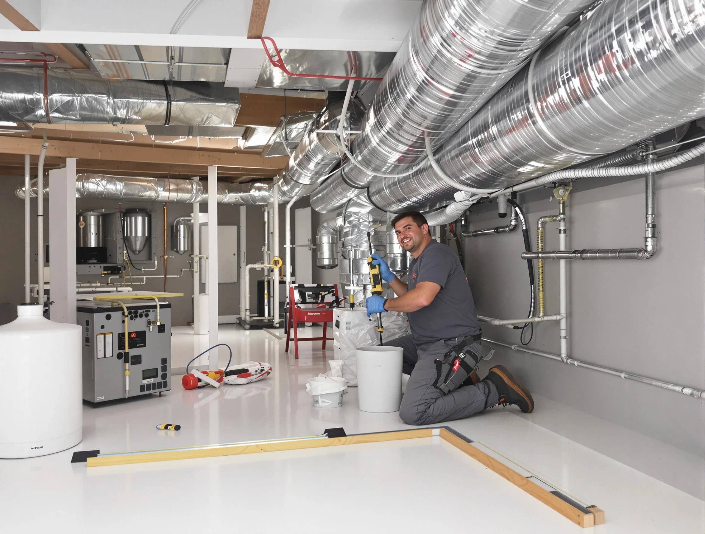 Professional duct sealing service by Harrah Air Duct Cleaning in Harrah