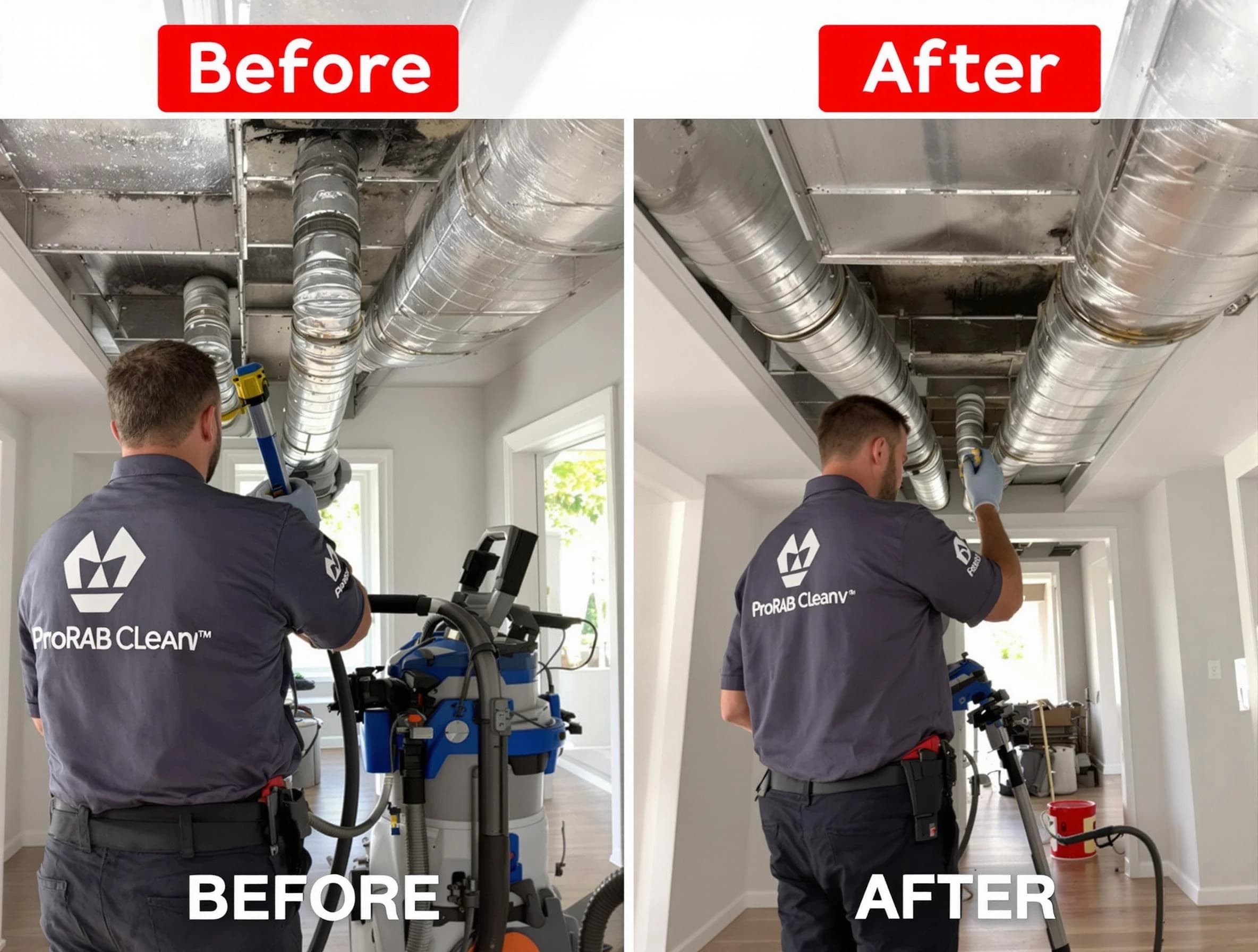 Harrah Air Duct Cleaning expert performing thorough residential duct cleaning in a Harrah home
