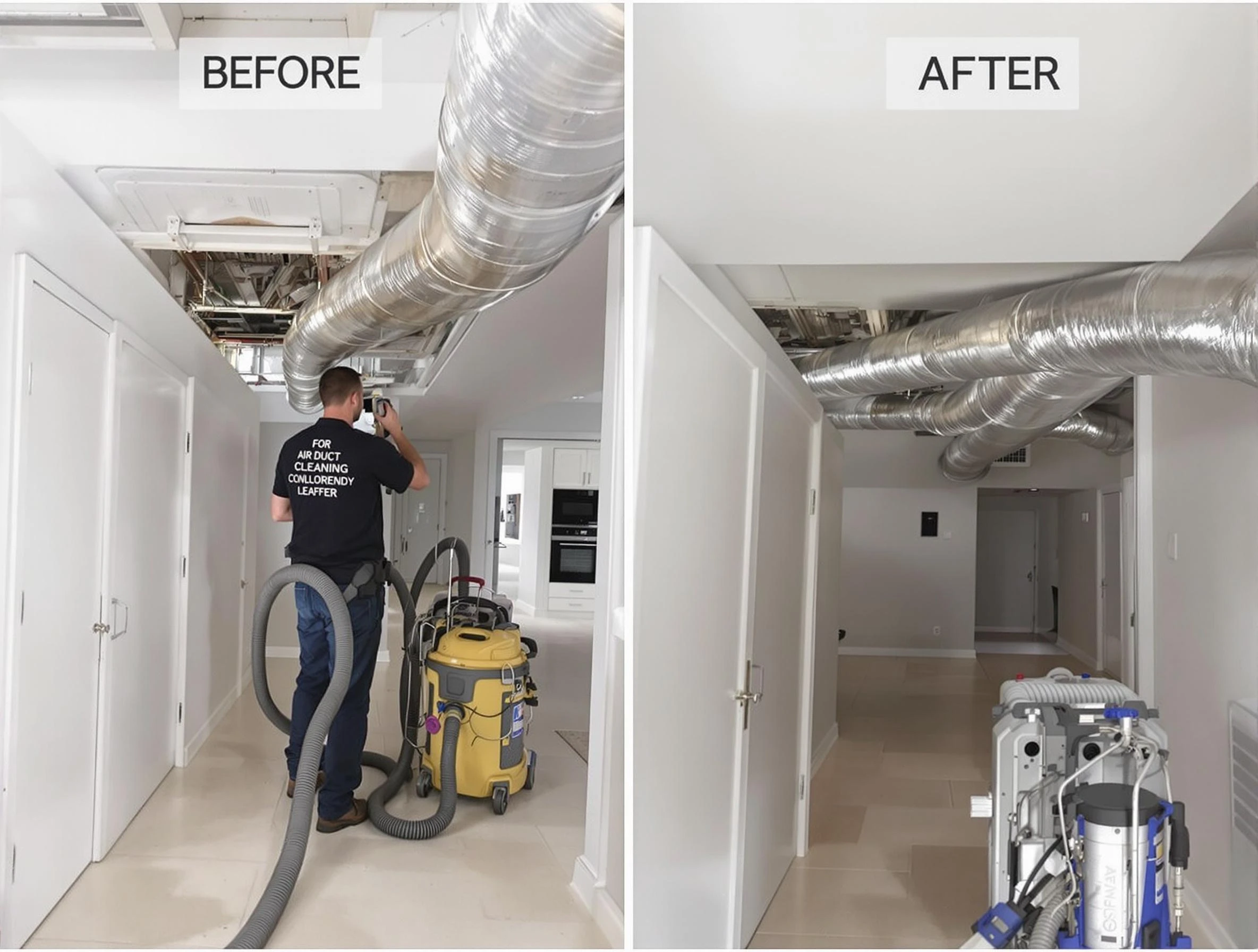 Harrah Air Duct Cleaning professional performing thorough air duct cleaning in Harrah