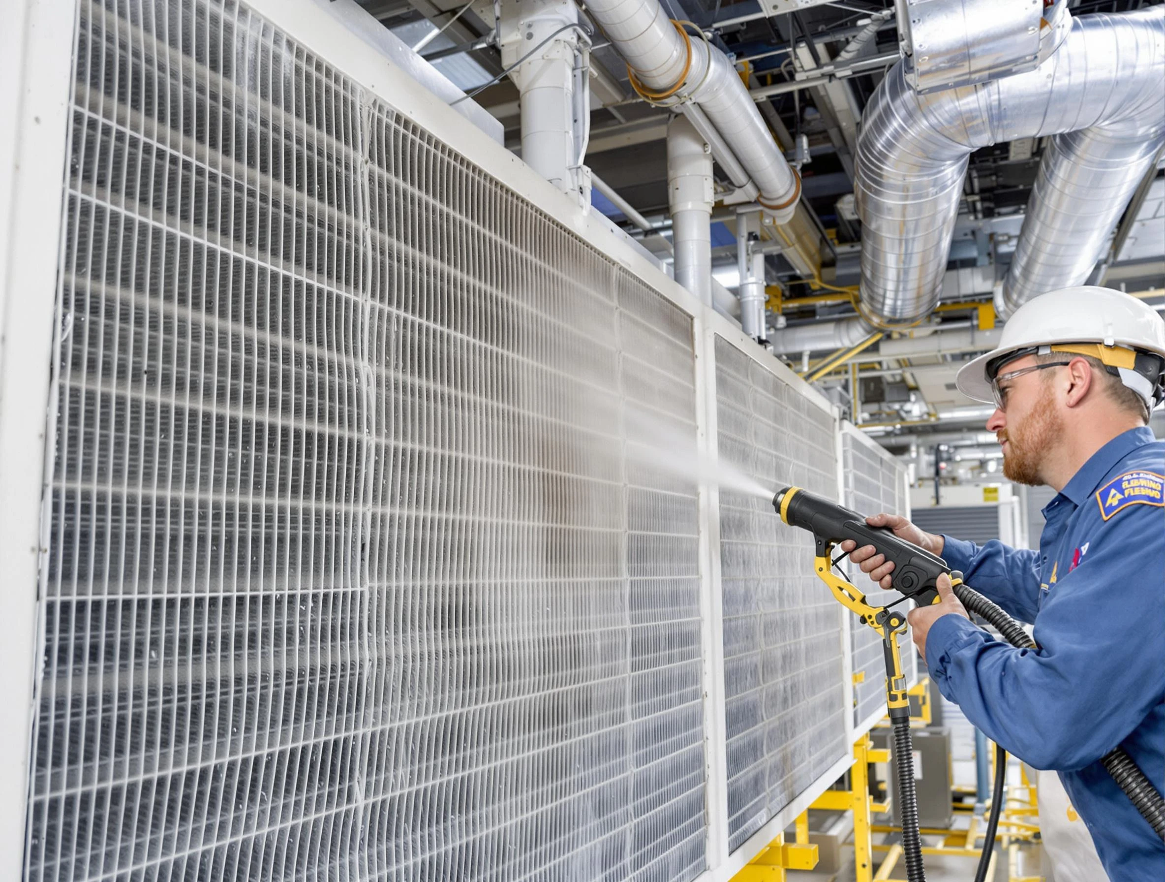 Professional commercial coil cleaning by Harrah Air Duct Cleaning in Harrah