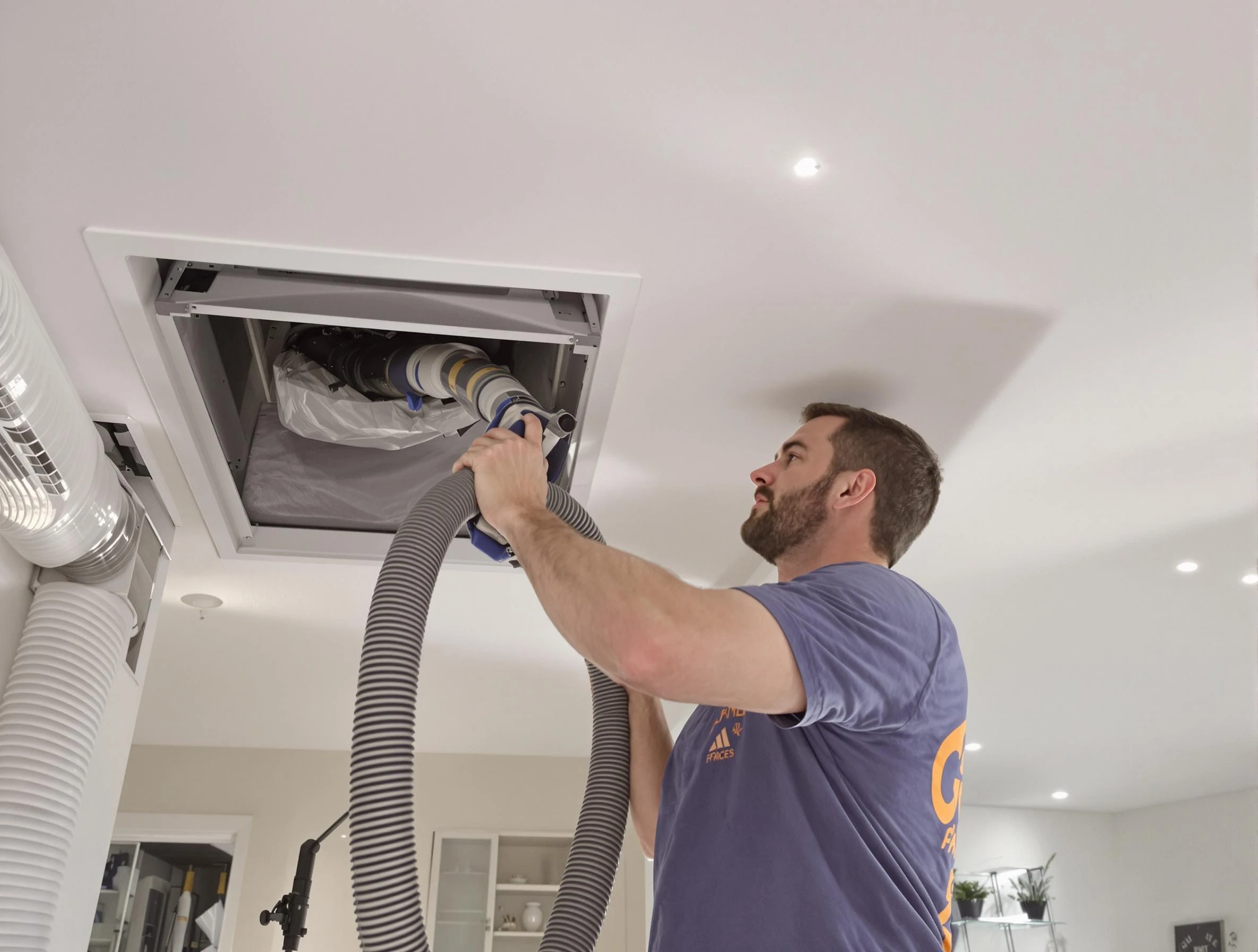 Precision indoor duct cleaning by Harrah Air Duct Cleaning in Harrah